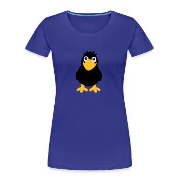 Rabe - Frauen Premium Bio T-Shirt - Königsblau - Vorne - Mia (176cm)