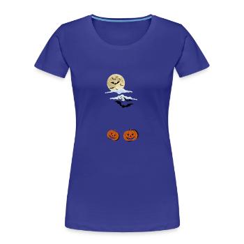 The night before Halloween - Frauen Premium Bio T-Shirt - Königsblau - Vorne - Mia (176cm)