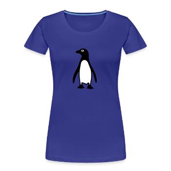 Manchot - T-shirt bio Premium Femme - bleu roi - Devant - Mia (176cm)