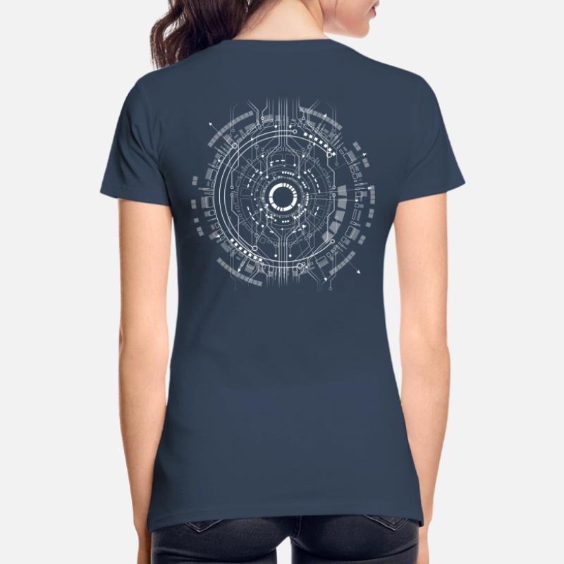 nerd CPU core computer code pc platine geek Hacker Frauen Premium Bio T-Shirt