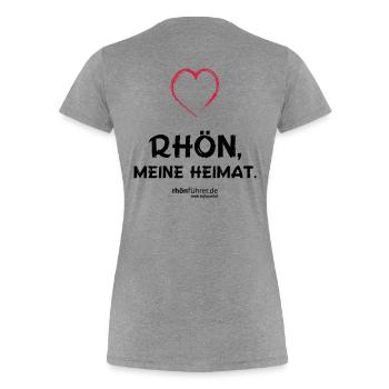 Rhön - Meine Heimat. - Frauen Premium Bio T-Shirt - Navy - Hinten - Mia (176cm)