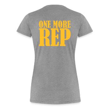 One More Rep - Women's Premium Organic T-Shirt - navy - Back - Mia (176cm)