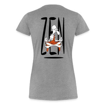 zen_2 - T-shirt bio Premium Femme - bleu marine - Dos - Mia (176cm)