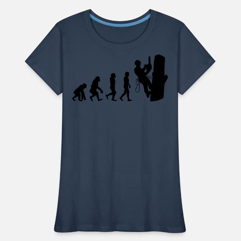 Arborist Tree Climber Climbing Trimmer Evolution Women's Premium Organic T-Shirt