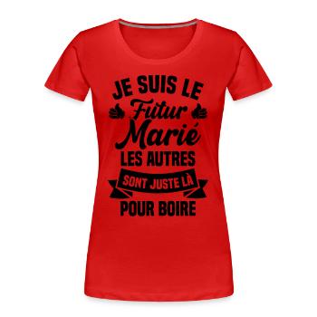 Je suis le futur marié humour cadeau futur marié - T-shirt bio Premium Femme - bleu marine - Devant - Mia (176cm)