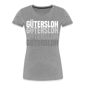 Gütersloh - Frauen Premium Bio T-Shirt - Navy - Vorne - Mia (176cm)