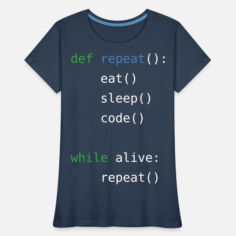 Eat sleep code repeat Women's Premium Organic T-Shirt