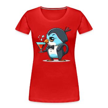 Fancy Penguin - Women's Premium Organic T-Shirt - navy - Front - Mia (176cm)