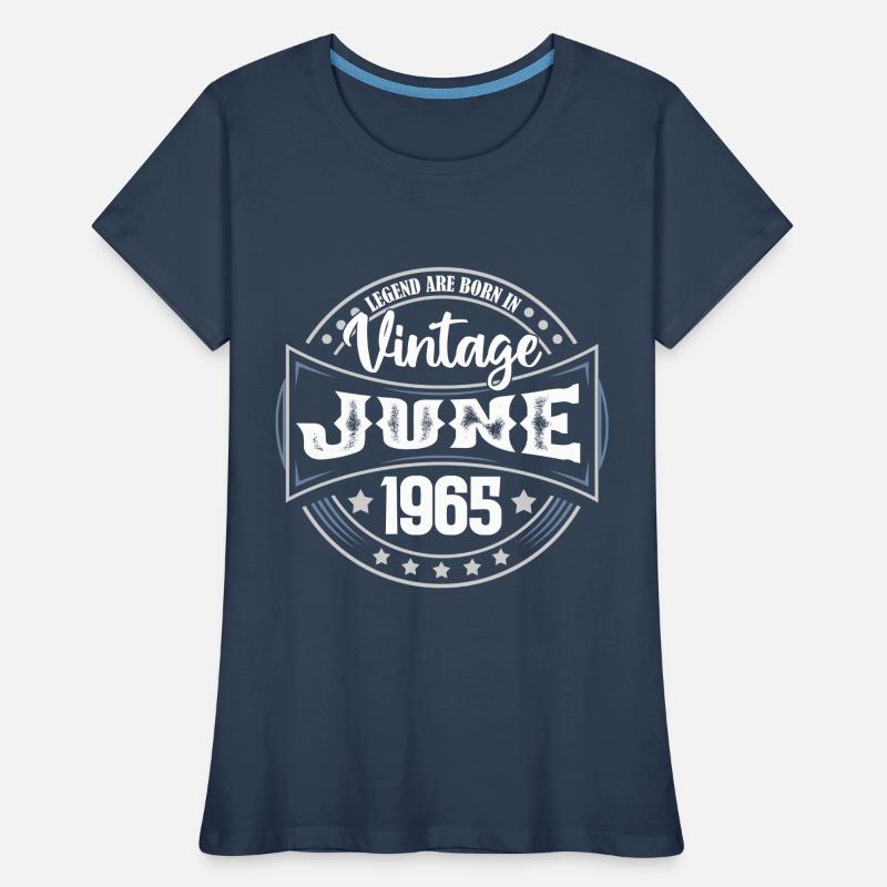 1965 Juni. Geburtstagsgeschenk Juni 1965 Juni Frauen Premium Bio T-Shirt