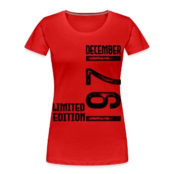 Geburtstagsgeschenk Dezember 1971. Dezember 1971. - Frauen Premium Bio T-Shirt -  - Vorne - Mia (176cm)