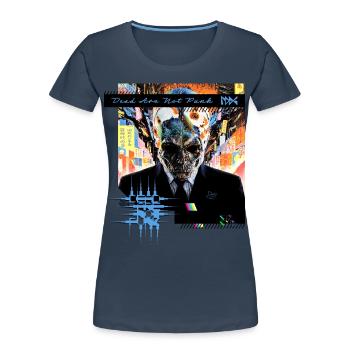 monstre #116 Dead Are Not Punk - T-shirt bio Premium Femme - bleu marine - Devant - Mia (176cm)