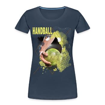Handball Handball Player Handball Sport Fan - Women's Premium Organic T-Shirt - navy - Front - Mia (176cm)