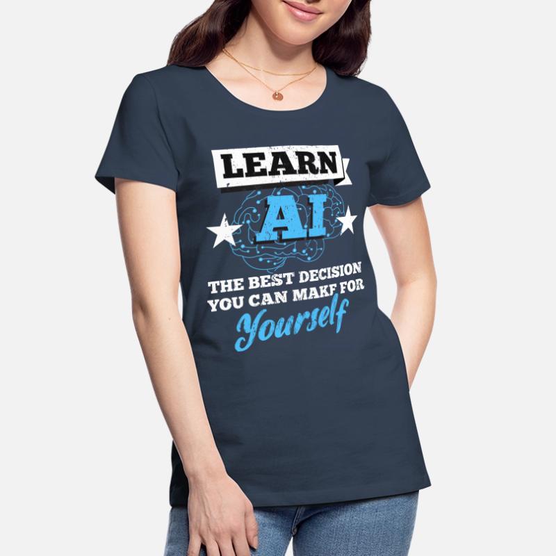 Robot AI Software Developer Computer Nerd Geeks Women's Premium Organic T-Shirt