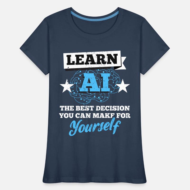 Robot AI Software Developer Computer Nerd Geeks Women's Premium Organic T-Shirt