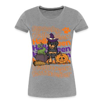 Cute Rottweiler Halloween Costume Dog - Women's Premium Organic T-Shirt -  - Front - Mia (176cm)