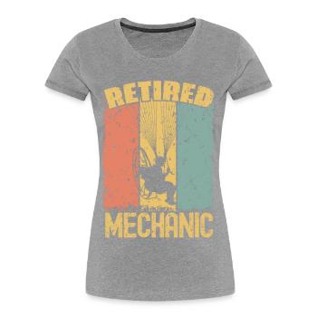 Paramotoring retired mechanic - Women's Premium Organic T-Shirt - navy - Front - Mia (176cm)