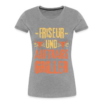 Friseur und Grillen - Frauen Premium Bio T-Shirt - Navy - Vorne - Mia (176cm)