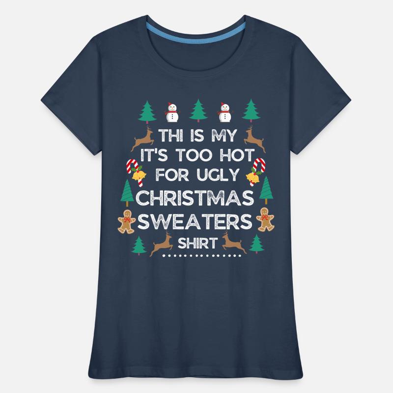 Weihnachtspullover Frauen Premium Bio T-Shirt