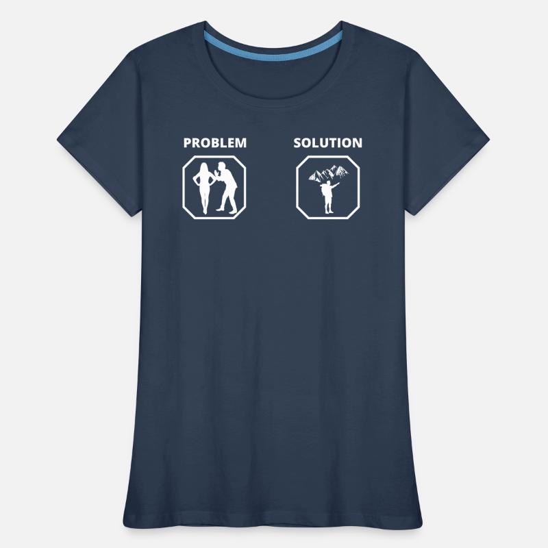 PROBLEM HIKING SOLUTION Women's Premium Organic T-Shirt