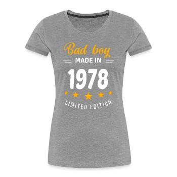 Bad boy made in 1978 - Women's Premium Organic T-Shirt - navy - Front - Mia (176cm)