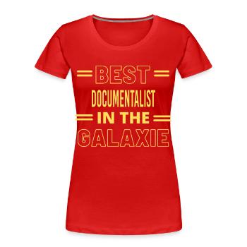 Best Ever IN THE GALAXIE DOCUMENTALIST - T-shirt bio Premium Femme - bleu marine - Devant - Mia (176cm)