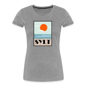 sylt - Frauen Premium Bio T-Shirt - Navy - Vorne - Mia (176cm)