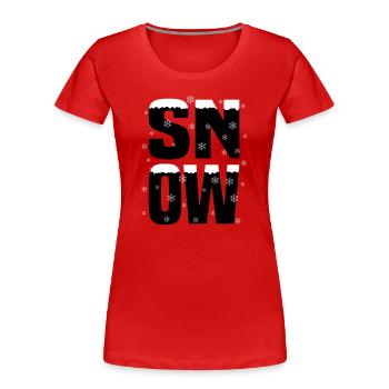 Schnee des neiges - T-shirt bio Premium Femme - bleu marine - Devant - Mia (176cm)