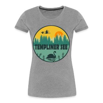 Templiner See - Frauen Premium Bio T-Shirt -  - Vorne - Mia (176cm)