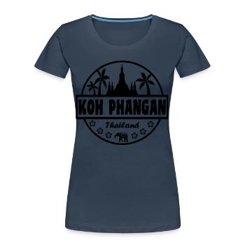 Koh Phangan Thailand - Frauen Premium Bio T-Shirt - Navy - Vorne - Mia (176cm)