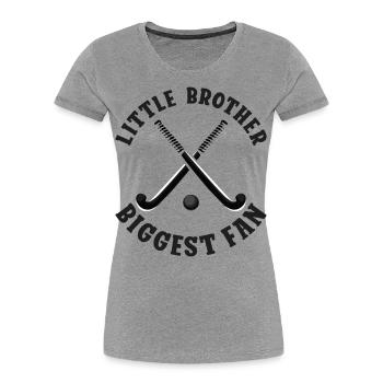 Field Hockey Little Brother - Frauen Premium Bio T-Shirt - Navy - Vorne - Mia (176cm)
