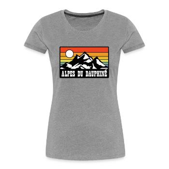 Alpes du Dauphine - Frauen Premium Bio T-Shirt - Navy - Vorne - Mia (176cm)