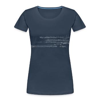 Abstract motif - line / white - Women's Premium Organic T-Shirt - navy - Front - Mia (176cm)