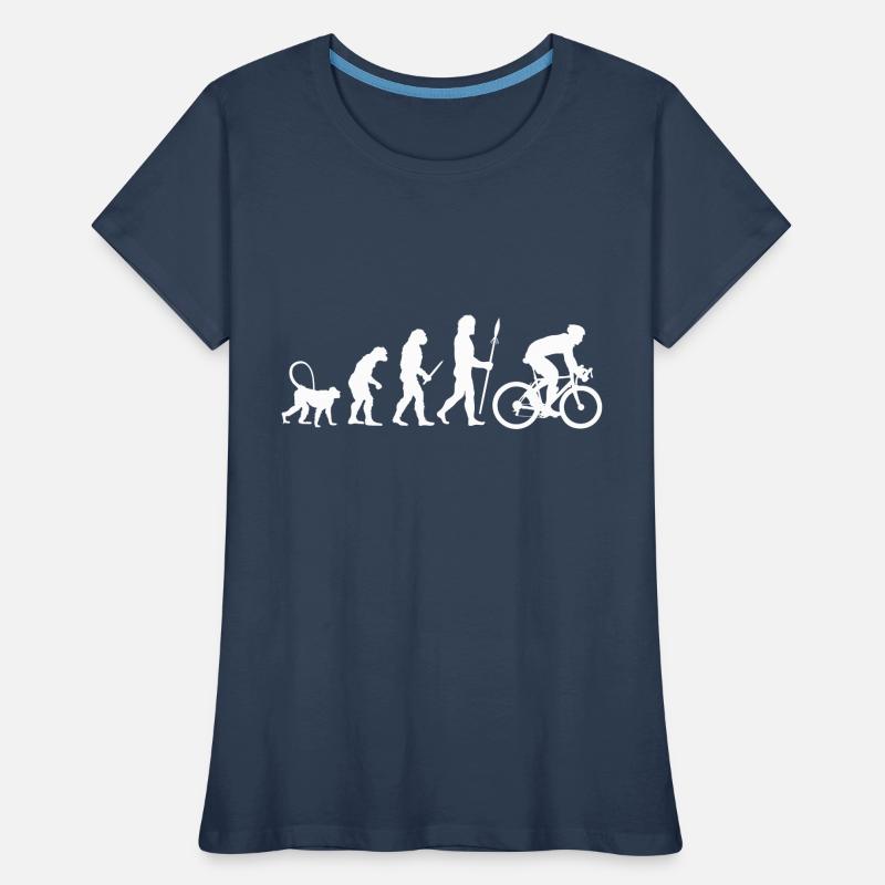 Evolution Radfahrer Frauen Premium Bio T-Shirt