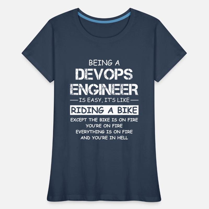 Devis d’ingénieur DevOps Fire Motorcycle T-shirt bio Premium Femme