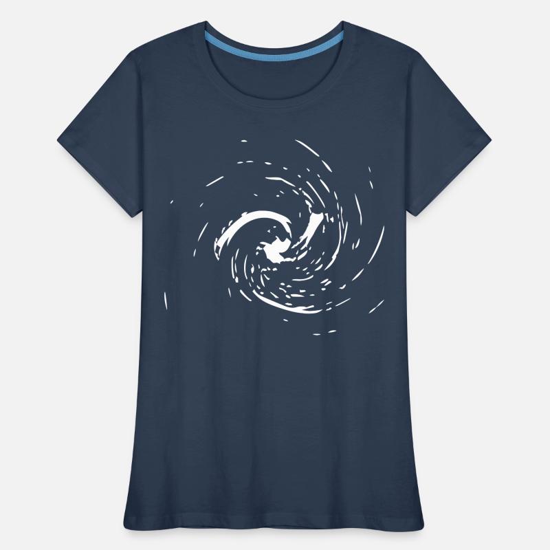 Abstract Vortex / Line / White / Pattern Women's Premium Organic T-Shirt