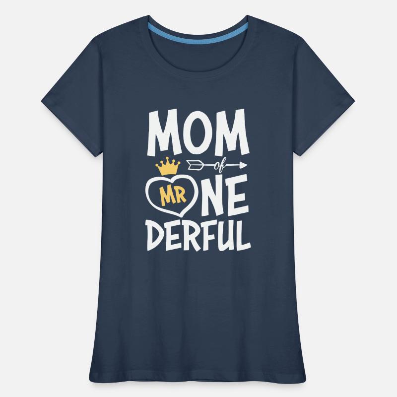 Mutter von Mr. One-Derful Muttertag Frauen Premium Bio T-Shirt