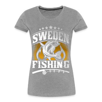 Sweden Fishing Angler - Women's Premium Organic T-Shirt - navy - Front - Mia (176cm)