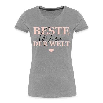 Beste Oma Der Welt - Frauen Premium Bio T-Shirt - Navy - Vorne - Mia (176cm)