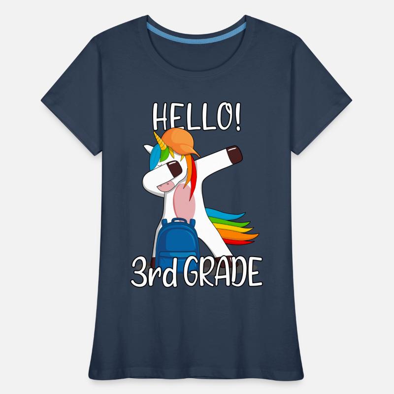 3rd grade third grader elementary school Einhorn Women's Premium Organic T-Shirt