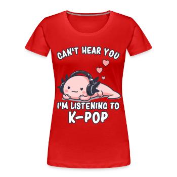 K-Pop KPop Korean Music Axolotl - Women's Premium Organic T-Shirt - navy - Front - Mia (176cm)