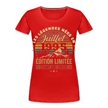 Juli 1995 Vintage Geburtstag 1995 Juli - Frauen Premium Bio T-Shirt -  - Vorne - Mia (176cm)