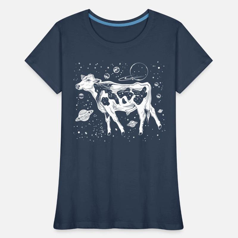 Vache dans l’espace - Vache de l’espace T-shirt bio Premium Femme