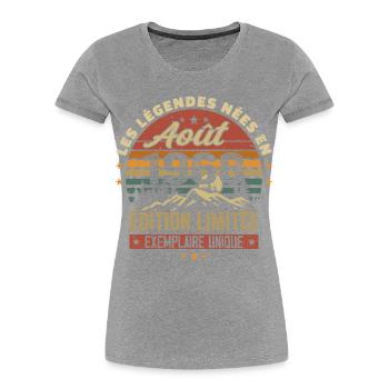 August 1968 Birthday Gift August 1968 August - Women's Premium Organic T-Shirt - navy - Front - Mia (176cm)