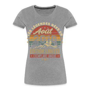 August 2018 Geburtstagsgeschenk August 2018 August - Frauen Premium Bio T-Shirt -  - Vorne - Mia (176cm)