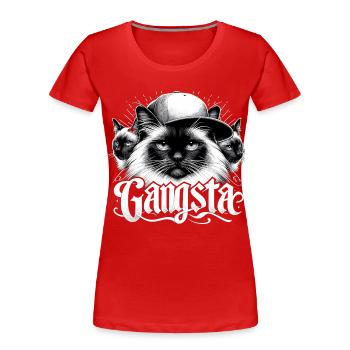 Heilige Birma Katze Birmakatze Trio Gangsta Gesche - Frauen Premium Bio T-Shirt - Navy - Vorne - Mia (176cm)
