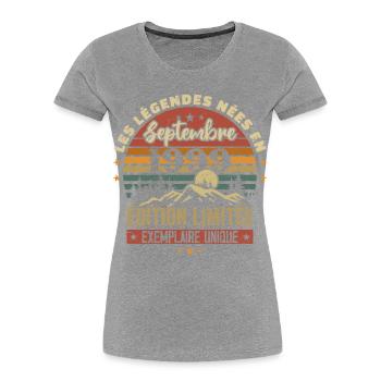 Retro 1999 - Legends born in September 1999 - Women's Premium Organic T-Shirt -  - Front - Mia (176cm)