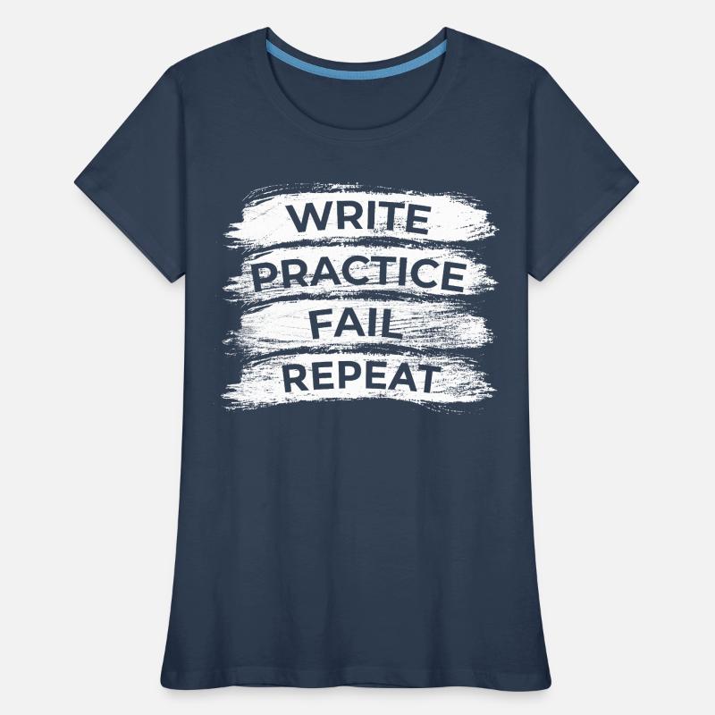 Writing Practice Fail Repeat Women's Premium Organic T-Shirt