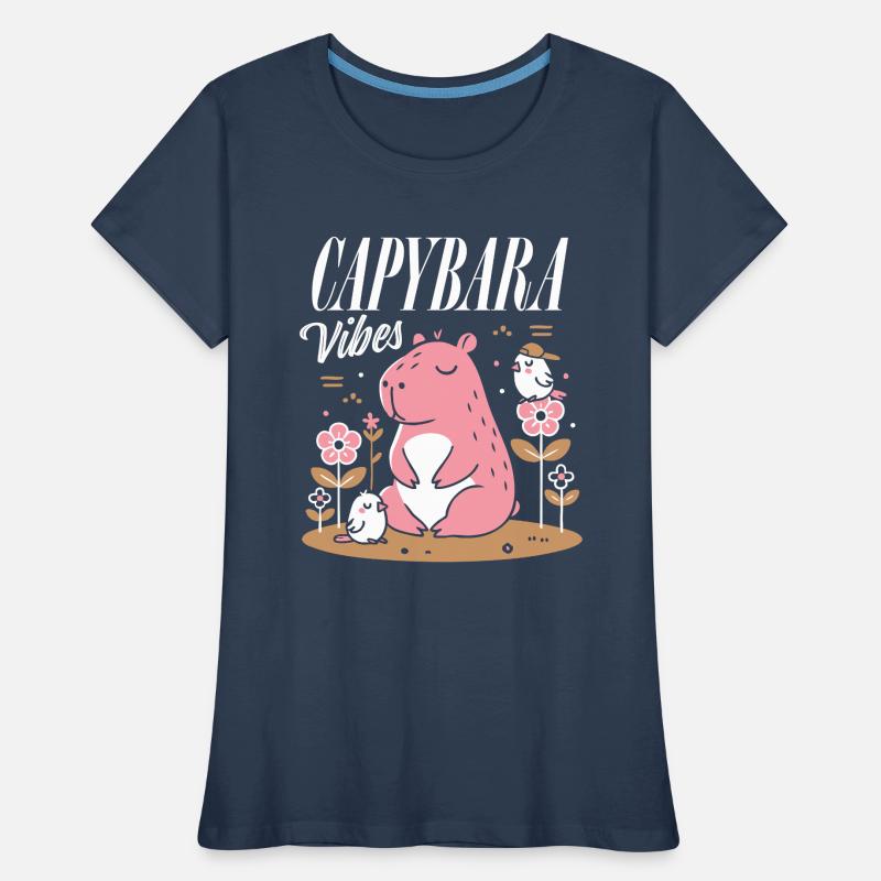 Entspannte Capybara-Vibes Frauen Premium Bio T-Shirt