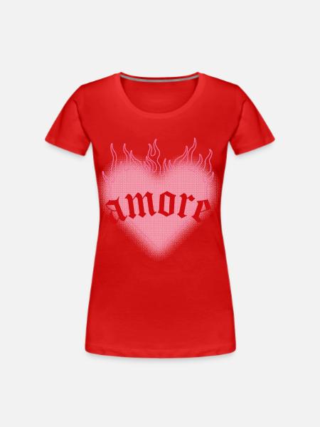 Brennende Liebe - Frauen Premium Bio T-Shirt - Navy