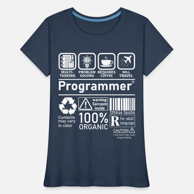 Programmer multi tasking problem solving requires Frauen Premium Bio T-Shirt